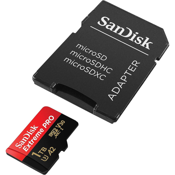 Extreme Pro 1tb Microsdhc-minneskort + SD-adapter med A1-appprestanda + Rescue Pro Deluxe 100 Mb/s Klass 10, Uhs-i, U3, V30 Sdsqxcg-032g-gn6ma, R