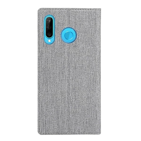 VILI DMX Cross Texture Lær Stativveske for Huawei P30 Lite New Edition/P30 Lite/nova 4e