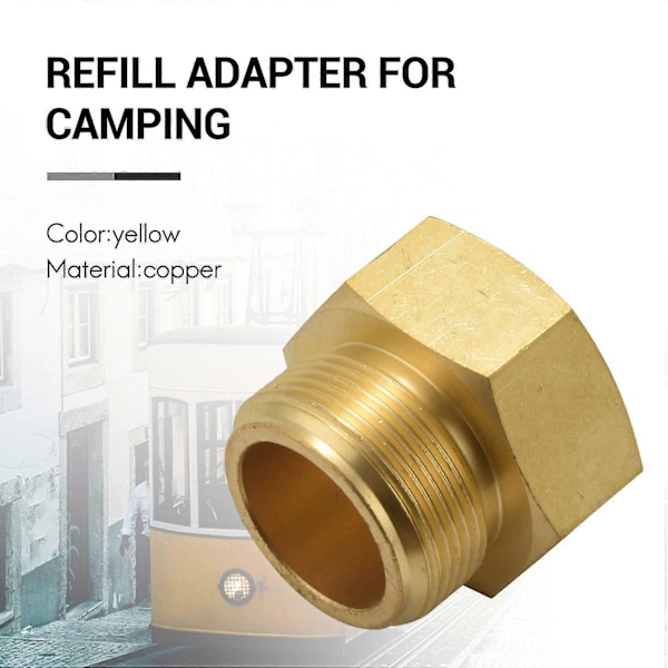 Utomhus Gaspåfyllningsadapter Campingkök Gascylinder Spisomvandlare Tillbehör för Mapp Gaspåfyllningsadapter för Vandring Camping