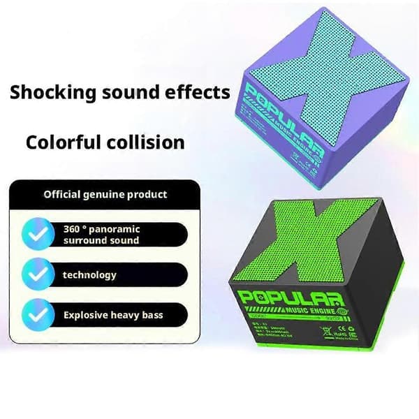 Trådløs Bluetooth-høyttaler, Mini Utendørs Bluetooth-høyttaler, Bærbar Subwoofer Gave Pink