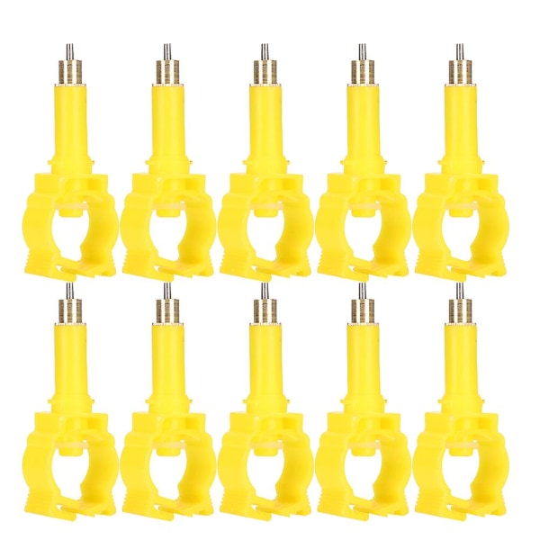 10 st Dricksfontäner för kaninbröster Fjäderfädrickare (kort orange, lång gul) g3/4 lång typ
