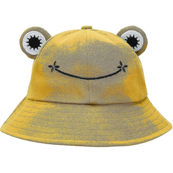 Frog Hat Hink Solhatt För Kvinnor Frog Hinkhatt Sommar Utomhus hopfällbar andningsbar buckethatt