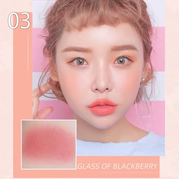 Blush — Tre-farvet Mat Blush Puder