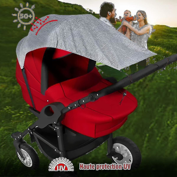 Universal Stroller Sun Shade, 1 Stroller Parasol, Upf50+ Anti-uv Canopy, Adjustable Parasol