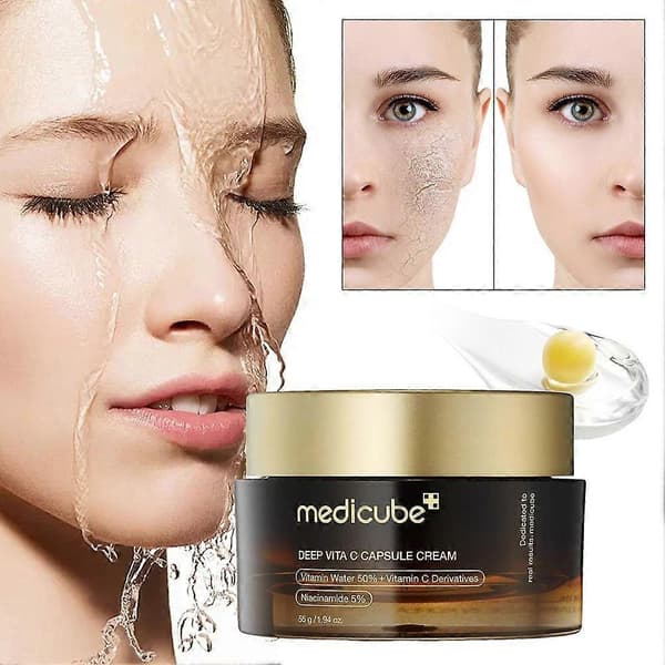 Deep Vitas C Capsule Cream Vitamin-C Capsule Ansiktsfuktighetskrem Gel Hydrering 2PCS