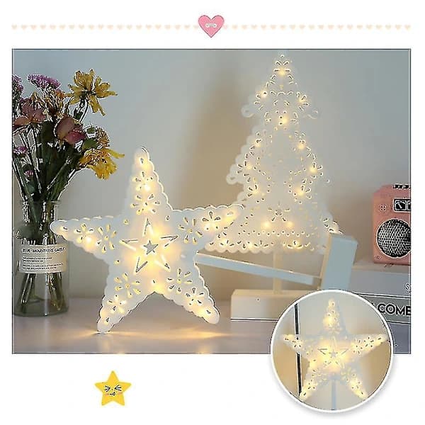 LED Stjerneformet Bordlampe, 29 cm, Egnet til Vinduesdekoration (Stjerneform)