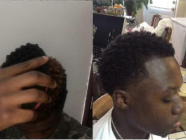 Hår Svamp, Magic Barber Twist Curl Brush Sponge (2 stk, Sort)