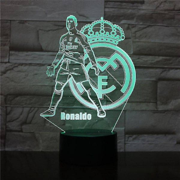 Bordslampa Anime Barnrum Ronaldo 3D LED Nattlampa