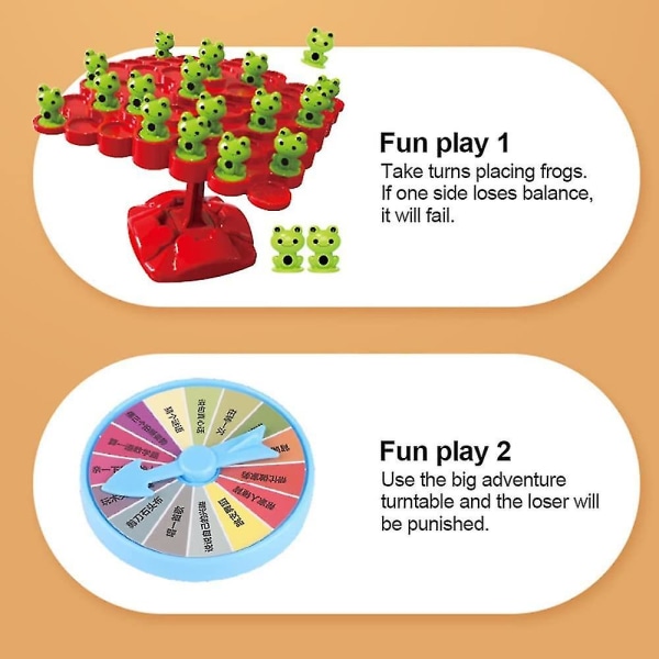Nyt pædagogisk Frog Balance Tree Legetøj Balance brætspil til børn, Frog Legetøj Taleskala Pædagogisk stilk læring