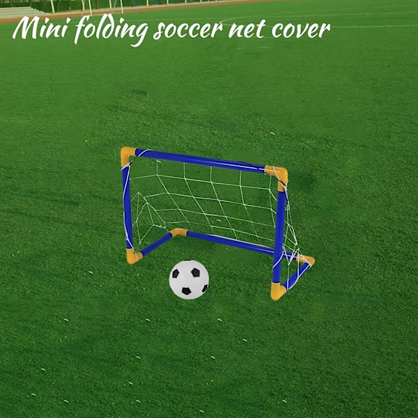 Innendørs Mini Foldbar Fotballmålsett + Pumpe Barn Sport Utendørs Hjem Spill Leke Ch