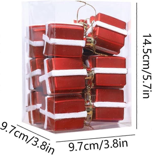 Julgransprydnader, julhängande skyltprydnader, julhängande prydnader, abnorma prydnader (presentförpackning)
