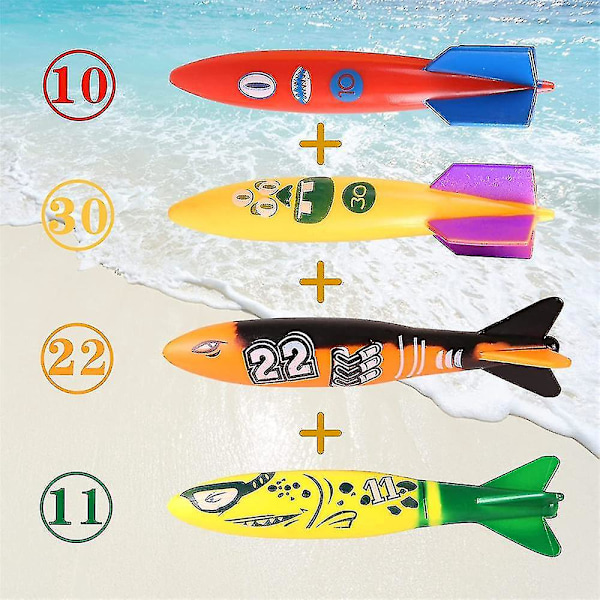 Dyksportleksaker, 20 st/set Barnens undervattenspoolleksaker, Träningspoolleksaker Inkluderar Dykringar, Torpedon, Hajer, Bläckfisk, Ädelstenar, Havsdjur