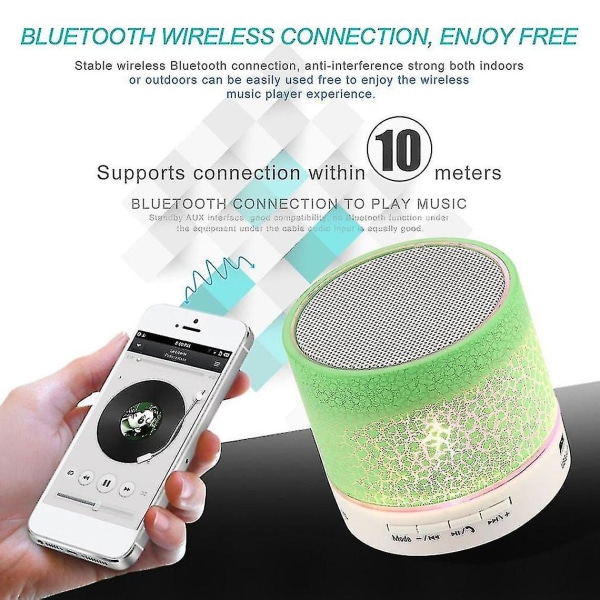 Yyh Superbly Lyd Stor Driver 45mm Mini Bluetooth Musik Højttaler Med USB Kabel