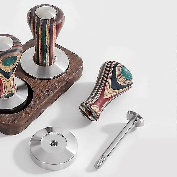 Kaffebönstamp High Durability Rostfri Rostfritt Stål Espresso Handtamper Flat Base Kaffe