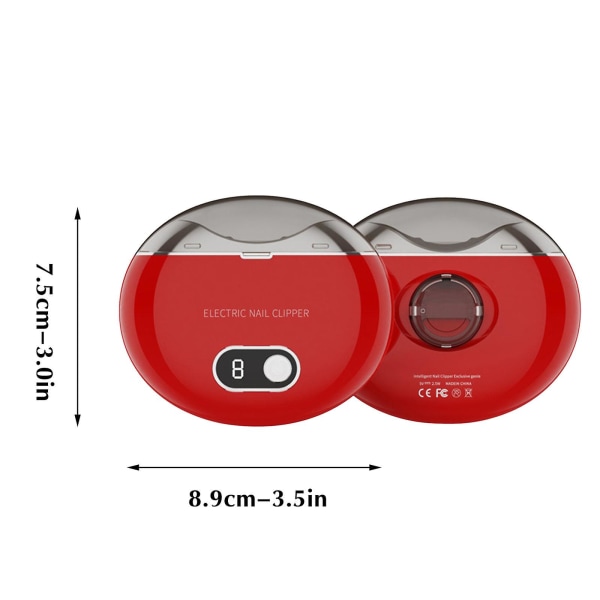 Tilbehør til gulv- og damprenser Automatisk elektrisk negleklipper og fil med ultraviolet lampe og 3-trins lagring af neglerester Digital skærm Genopladning