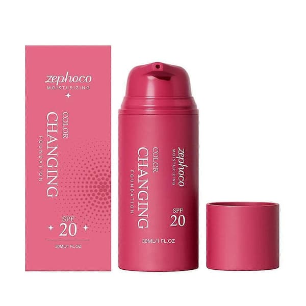 Färgskiftande Foundation 30ml SPF 20 Flytande Smink med Concealer