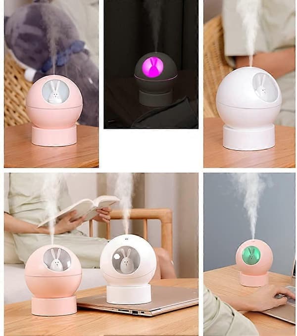 Mini Multi-Mode USB Luftfugter til Skrivebord eller Kontor - Hvid