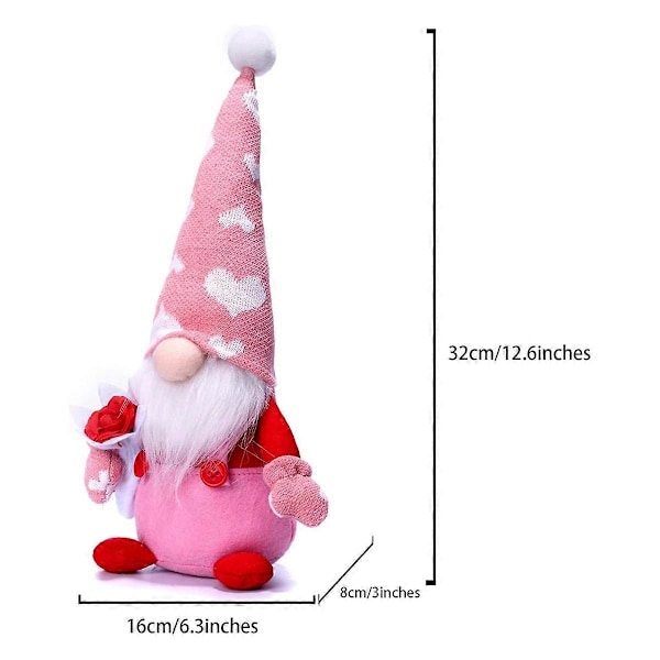 Ystävänpäivä Tonttu Koristeet Plussi - 2 kpl Herra ja Rouva Skandinaavinen Tomte Nuken Ystävänpäivä Koti Pöytä Koristeet