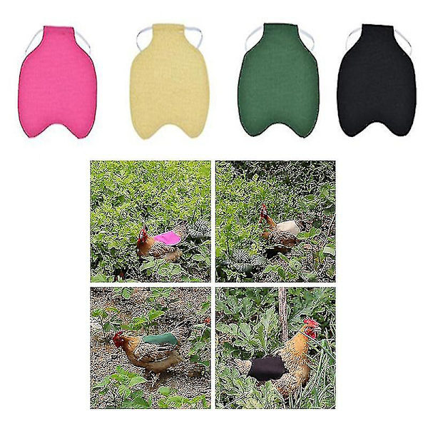 5-pack kycklingsadel hönsförkläde fjäderfixare vinge ryggskydd hönsförkläde med elastisk-mxbc