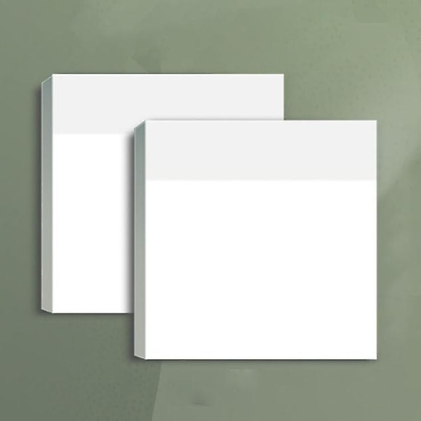 100x Transparent Sticky Notes Pad Vanntett Selvklebende Clear Memo Notetransparent