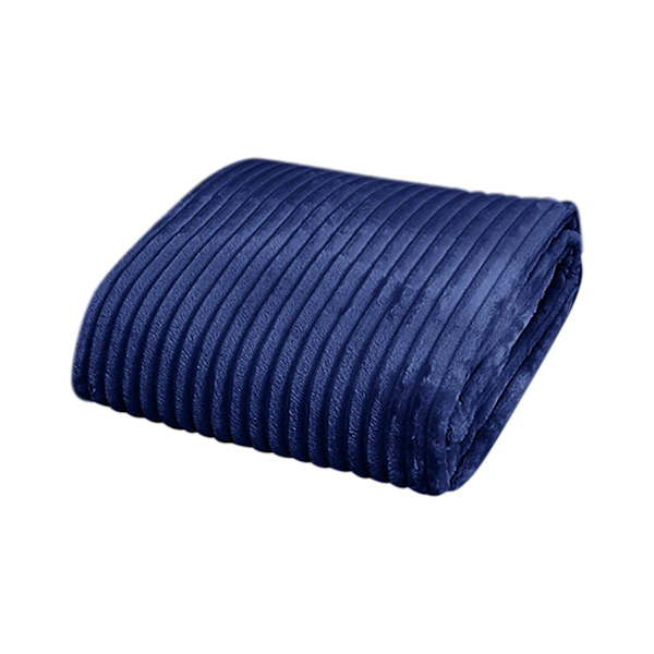 Udsalg Ensfarvet Sky Mink Fleece Træktæppe Flanneltæppe