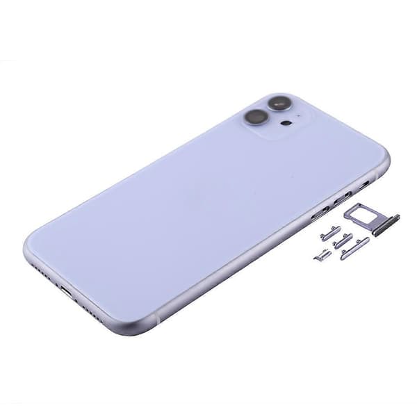 Bagpanel Dæksel med SIM-kortbakke & Sideknapper & Kameralinse til iPhone 11