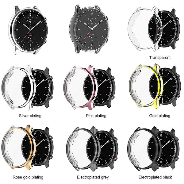 Skärmskydd Flexibel Skal För Huami Amazfit Gtr 2 Klockfodral Gtr2 Lätt Stötfångare Mjuk TPU Repskyddad Skal