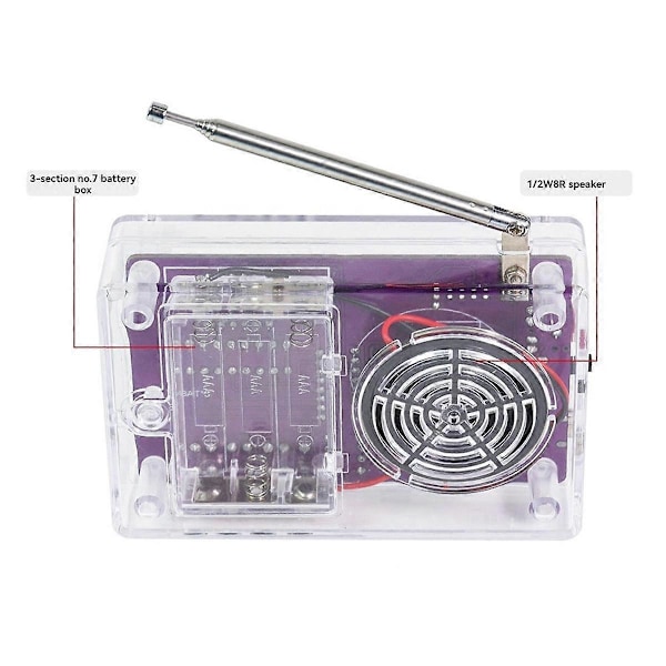 FM Radio RDA5807 DIY Kit Elektronisk Justerbar 87-108MHz Display Loddeøvelse DIY Elektroniske Komponenter Kit