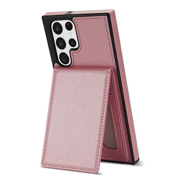 Bakdeksel for Samsung Galaxy S23 Ultra, ripebestandig telefondeksel med flere kortspor, vertikal flip C
