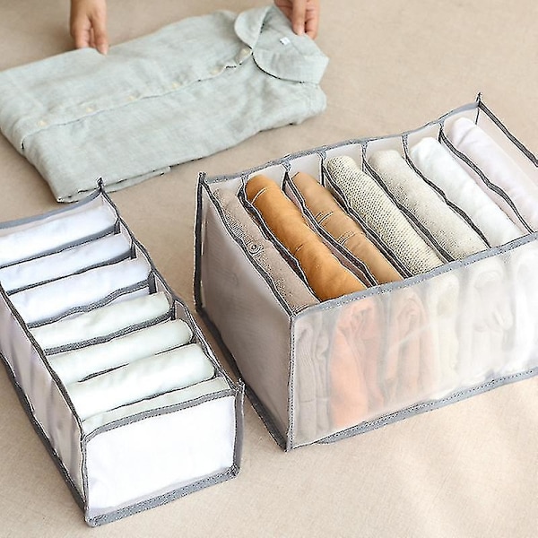 5 sett klær arrangør oppbevaringsboks sammenleggbar undertøy arrangører oppbevaringsdelere skuff arrangør jeans garderobe arrangør