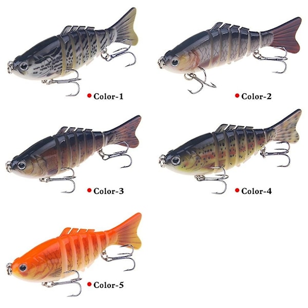 Fiske Lokker 100mm Multi Leddede Swimbait Langsomt Synkende Bionisk Livagtig Svømmende Bas Lokke Articula