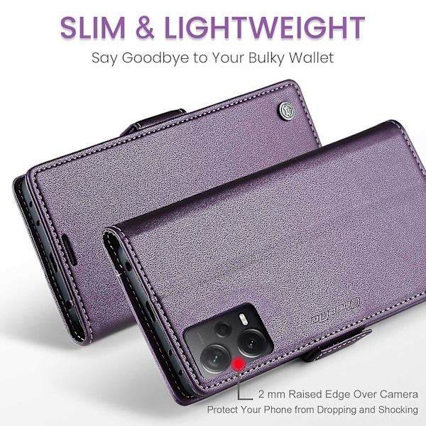 CASEME 023-serien for Xiaomi Redmi Note 12 Pro+ 5G Litchi Texture Wallet Stand Case Phone Cover