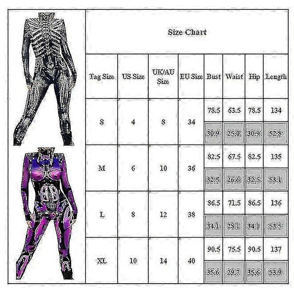 Halloween Robot Langarmet Jumpsuit Maskerade Festdrakt Kostyme