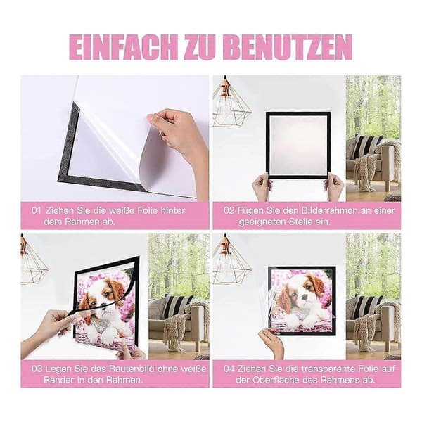 6-pack Ram, Tavla Ram 30 x 30cm, Magnetisk Bildram för Bilder