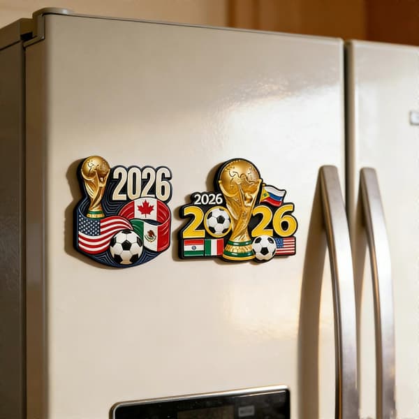 VM 2026 Køleskabsmagneter, Fodboldfan Samlerobjekt Souvenir Magneter 2