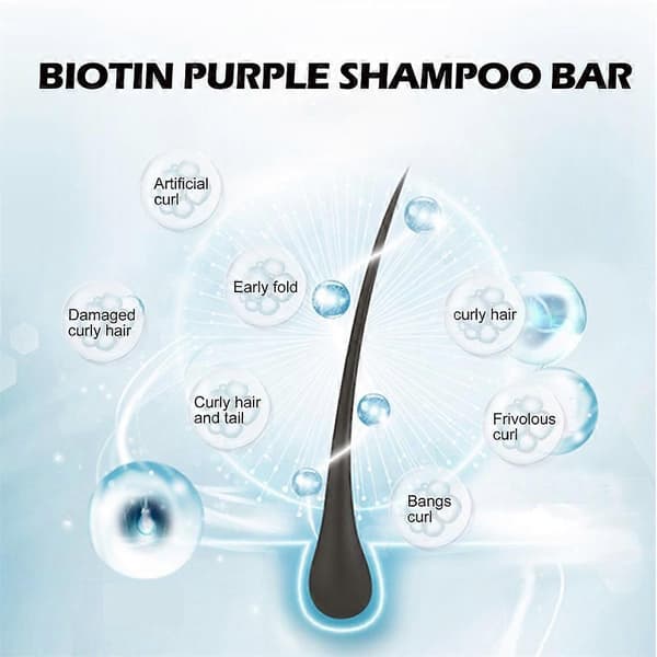 Lilla Biotin Shampoo Sæbe Blond til Stærkt Hår 2pcs