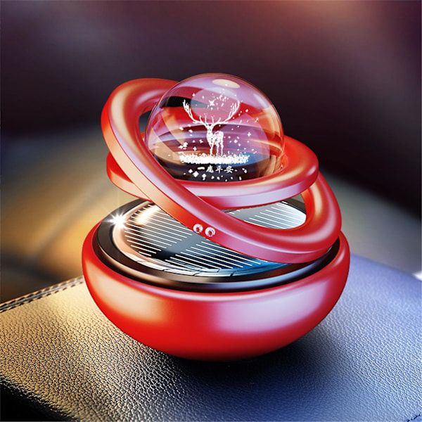 Solcelledrevet roterende bilparfymeornament i aluminiumlegering Interstellar Levitation Automotive Products Ornaments Clearance