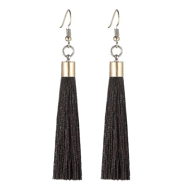 Fringe Tassel Örhängen för Kvinnor Guld Färg Vintage Långa Drop Dangle