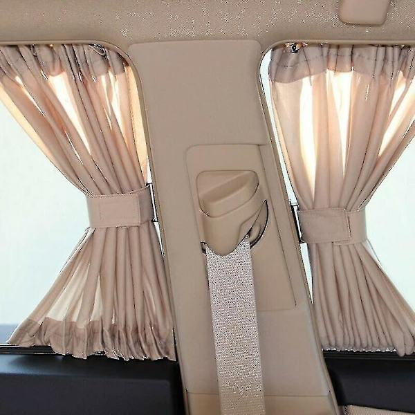 2 st Universal Beige VIP Bil Van SUV Gardiner Skena UV-skydd Solskydd Integritetsskydd -yvan