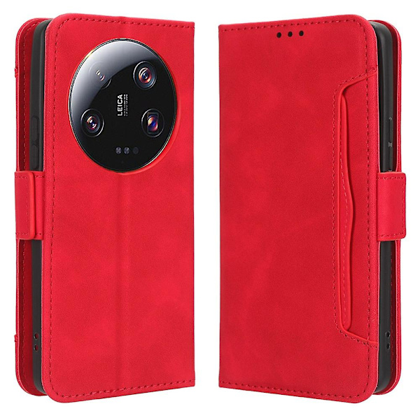 Til Xiaomi 13 Ultra Telefonpung Etui PU Læder Flere Kortpladser Stativ Telefoncover