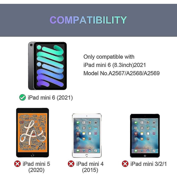 Ipad Mini 6 case, Bluetooth tangentbord för Ipad Mini 6:e generationen 8.3