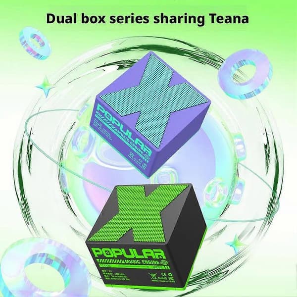 Trådlös Bluetooth-högtalare, Mini Utomhus Bluetooth-högtalare, Bärbar Subwoofer Present Green