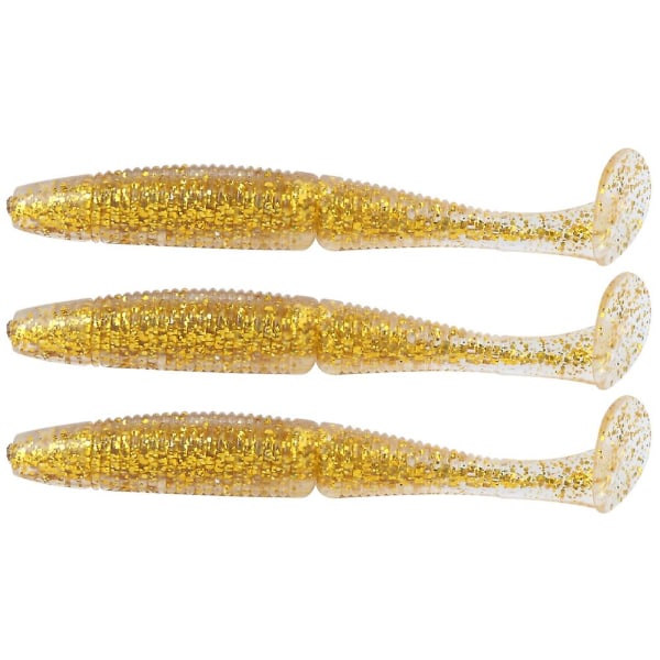 Ar36 3st T Tail Soft Worm Artificiellt bete 140mm 17g Lures Fiskeredskap Tillbehör guld