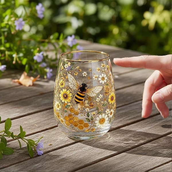 Kolibri glasskopp - Emaljedetaljer Hjemmebardekor E