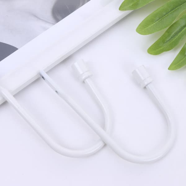 2 par metal gardin tiebacks, dekorative vægmonterede gardin tiebacks White