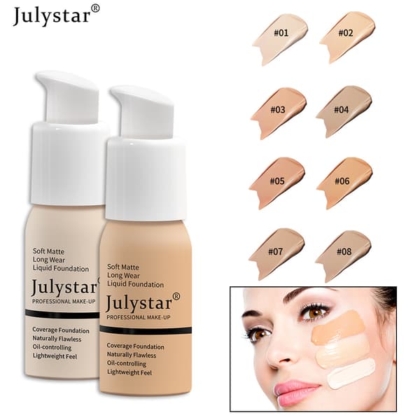 Flytende Full Dekkevne Foundation Ansiktskrem Lysnende Fuktighetskrem Mineral Full Dekkevne Concealer Sminke 2