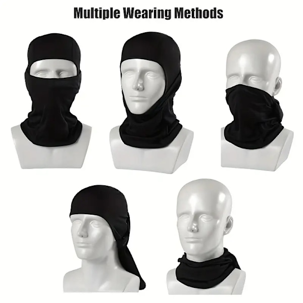 Fugttransporterende camouflage balaclava hue til udendørs sport, vandring og cykling - Solbeskyttelse og komfortabel hovedbeklædning