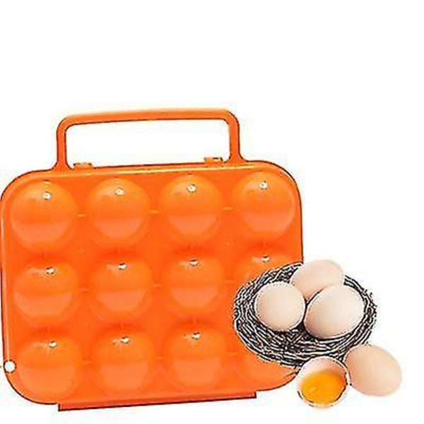 12 Ruter Bærbar Piknik Camping BBQ Forsynings Plast Eggboks Beholder Carrierorange1pcs