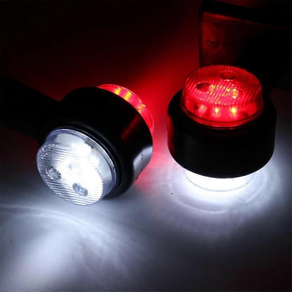 Sæt med 2 12V LED sidemarkeringslygter til trailere og lastbiler