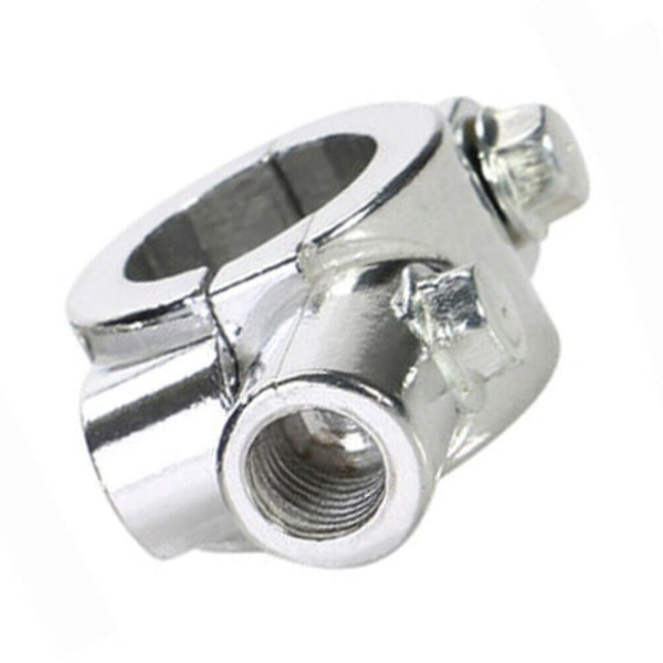 Motorcykelstyre Speglar Monteringshållare Klämadapter Universal(silver)(1st)